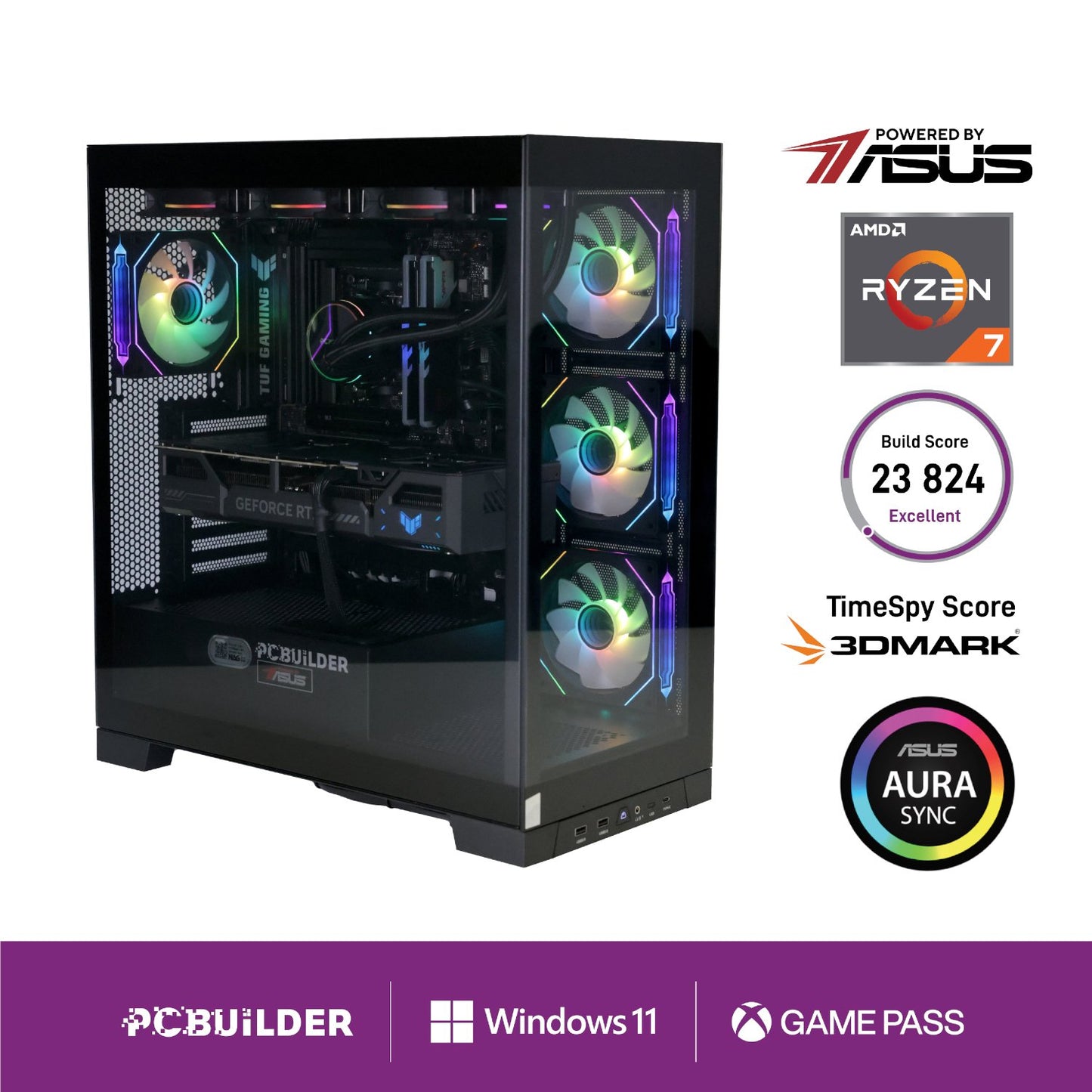 PCBuilder Ryzen 7 7800X3D ARCHON Windows 11 Gaming PC-0
