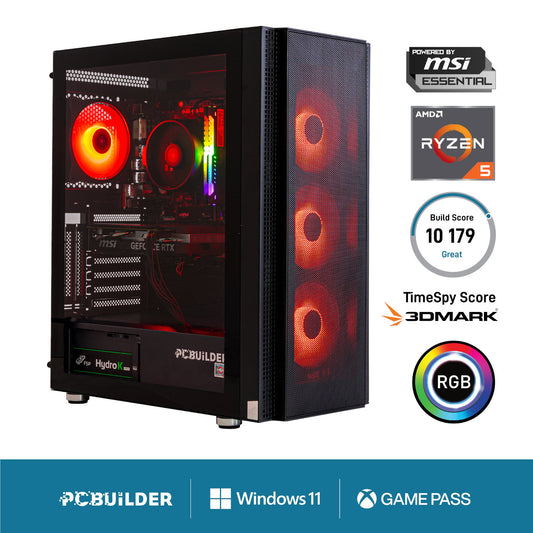 PCBuilder AMD Ryzen 5 5600X BARRICADE Windows 11 Gaming PC-0
