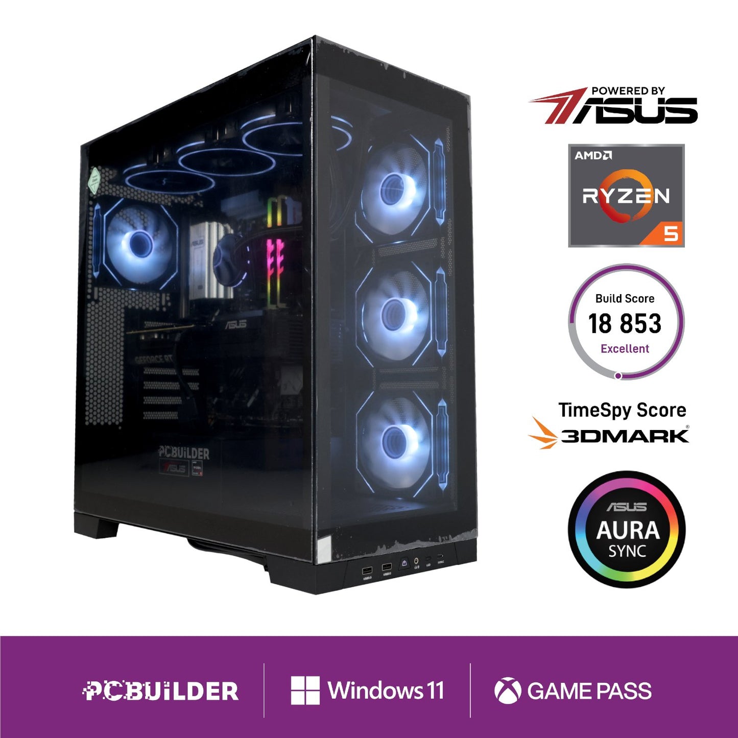 PCBuilder Ryzen 5 7600 MAVERICK Windows 11 Gaming PC-0