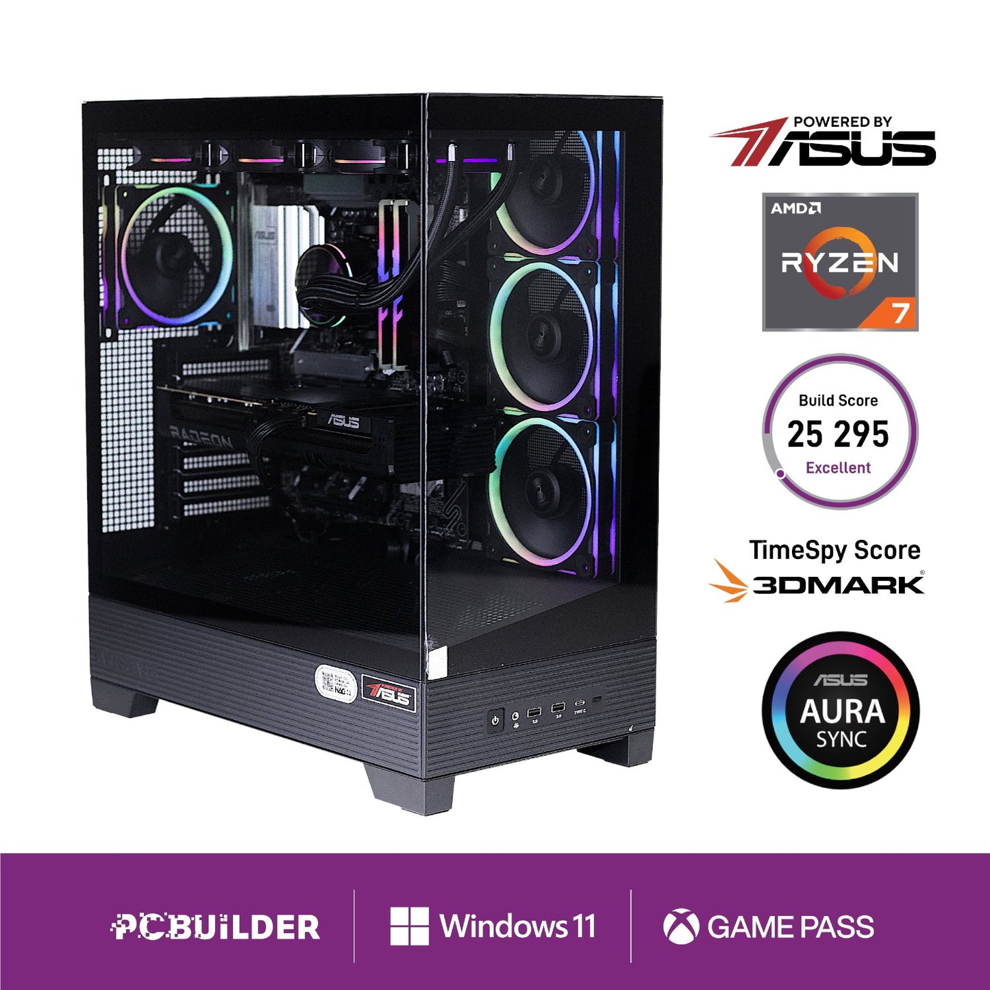 PCBuilder Ryzen 7 7800X3D MAXIMUS Windows 11 Gaming PC-0