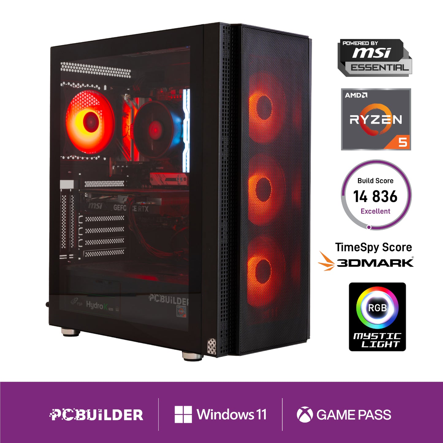 PCBuilder Ryzen 5 9600X NEXUS Windows 11 Gaming PC-0