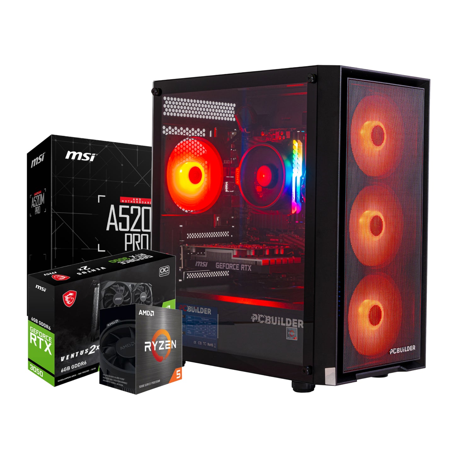 PCBuilder Ryzen 5 5500 SCOUT Windows 11 Gaming PC-1