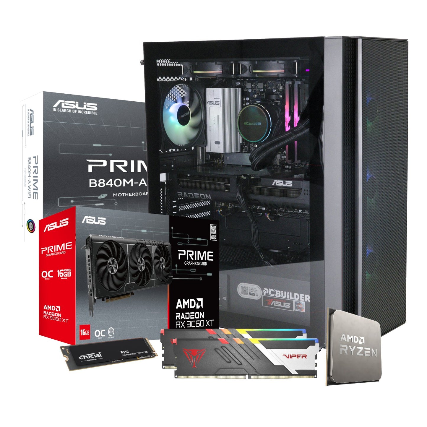 PCBuilder Ryzen 5 7600 SEEKER Windows 11 Gaming PC-1