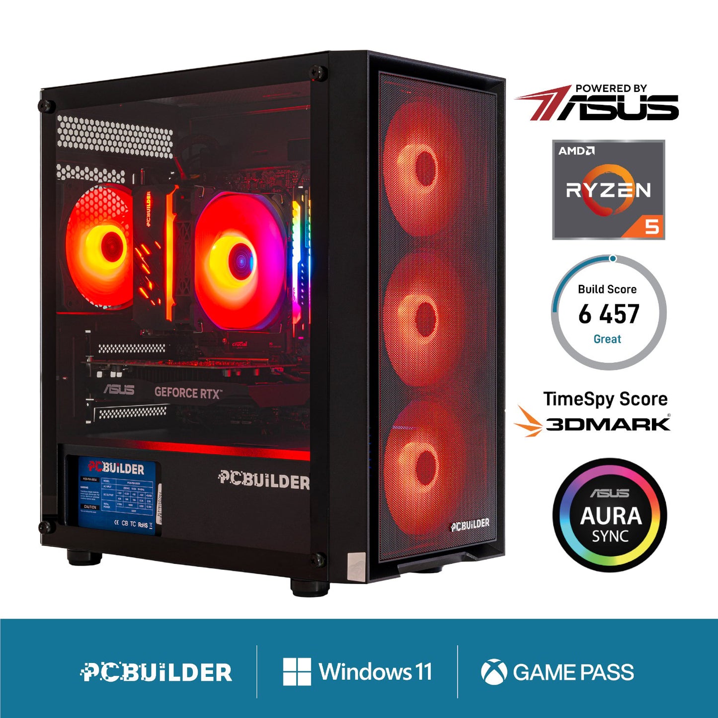 PCBuilder Ryzen 5 5600X SENTINEL Windows 11 Gaming PC-0