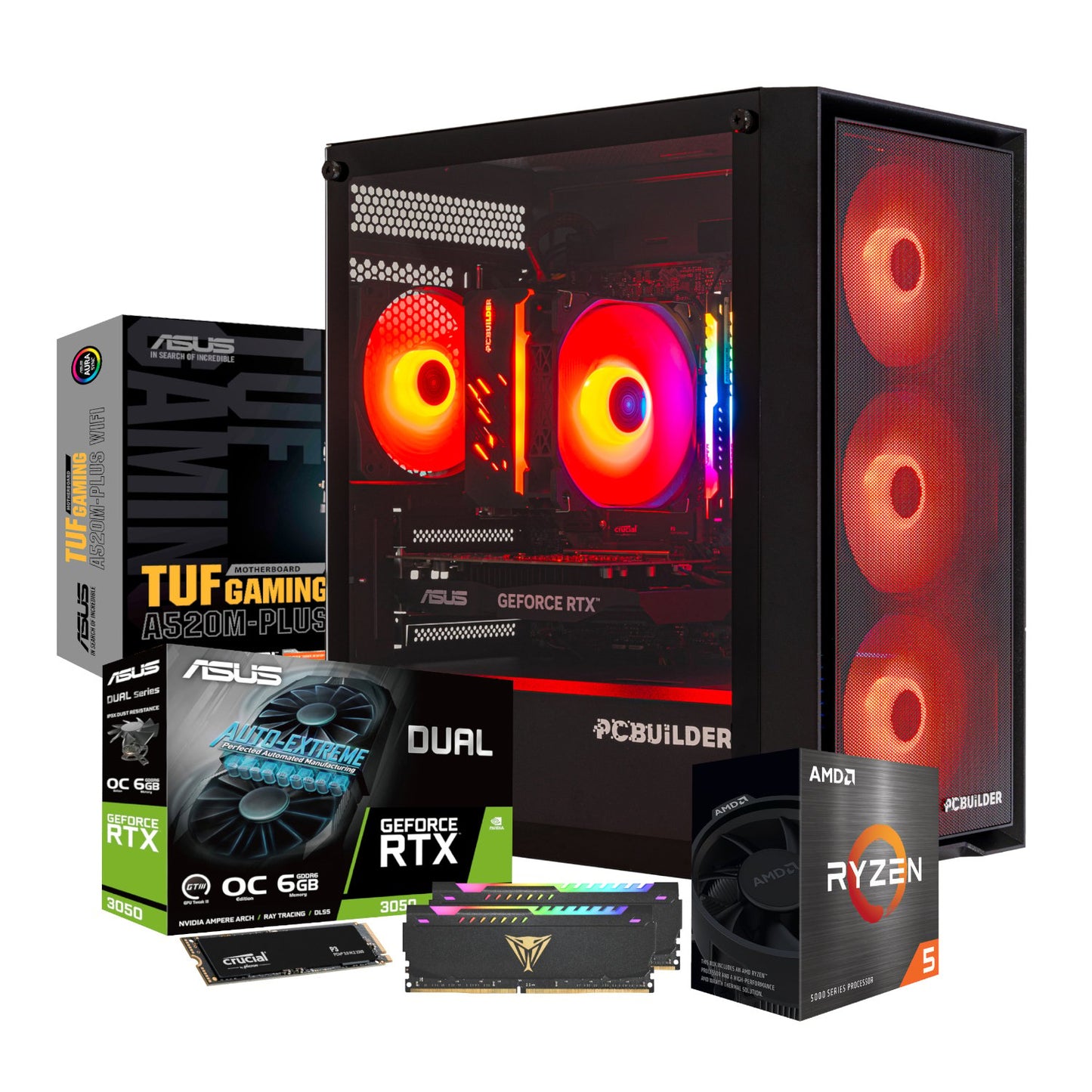 PCBuilder Ryzen 5 5600X SENTINEL Windows 11 Gaming PC-1