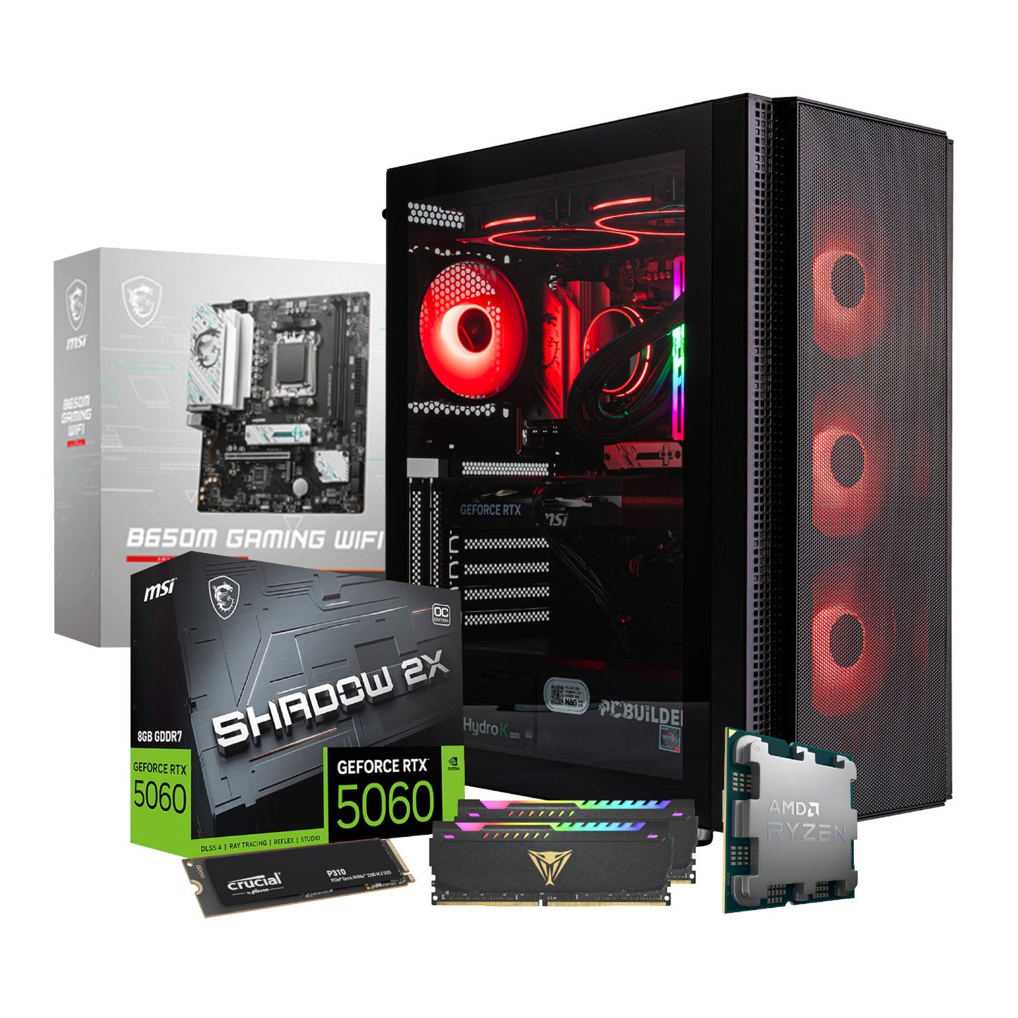 PCBuilder Ryzen 5 7600 SPECIALIST Windows 11 Gaming PC-1