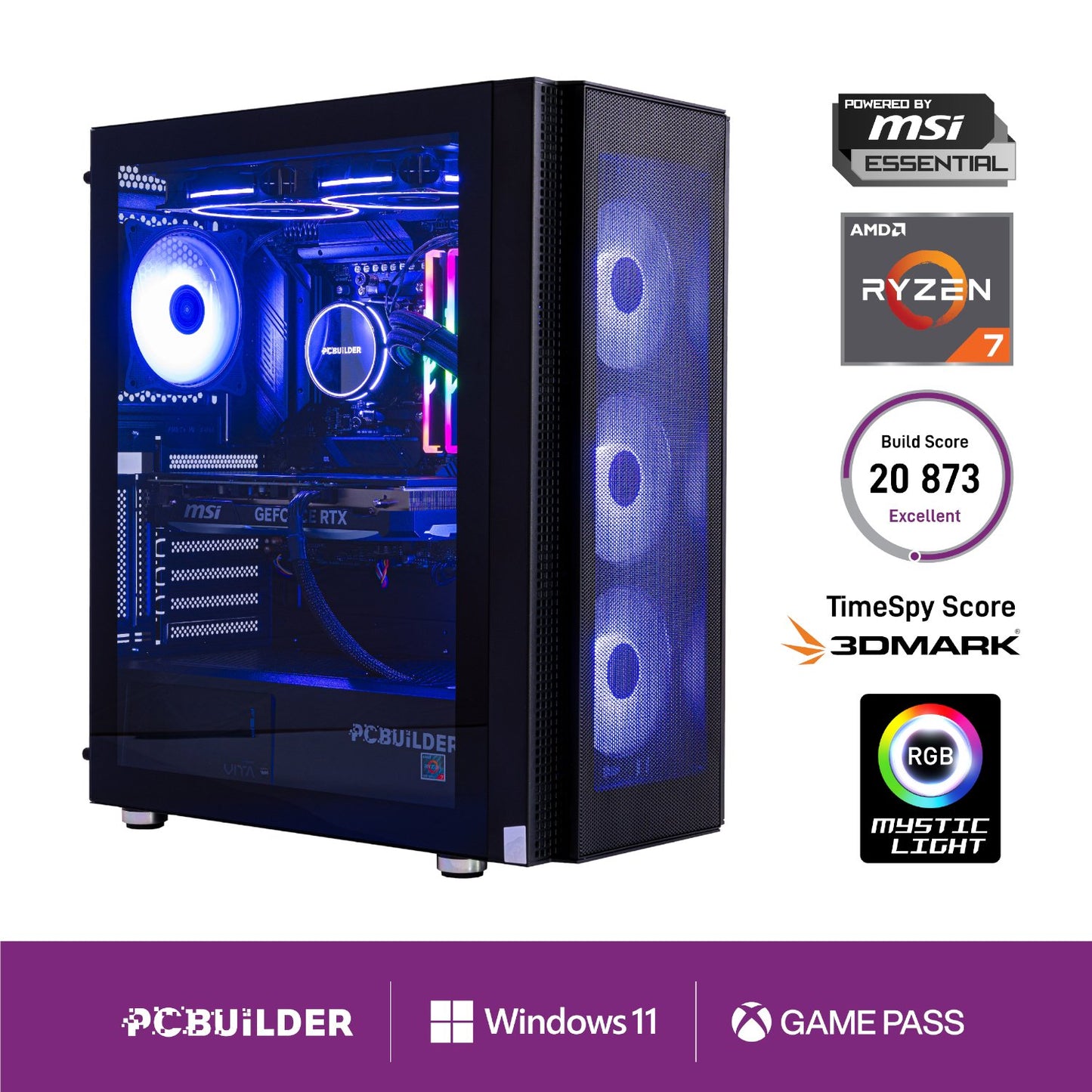PCBuilder Ryzen 7 9700X TACTICIAN Windows 11 Gaming PC-0