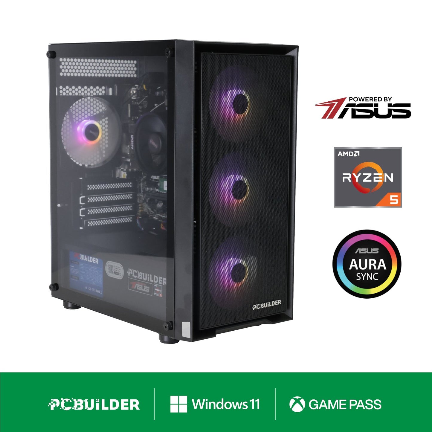 PCBuilder Ryzen 5 8600G WARDEN Windows 11 Gaming PC-0