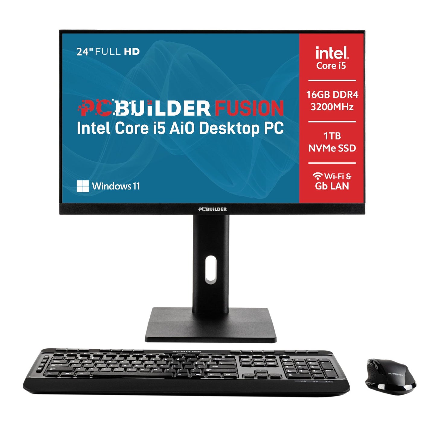 PCBuilder FUSION 24″ Intel Core i5-14400 Windows 11 AiO Desktop PC-0