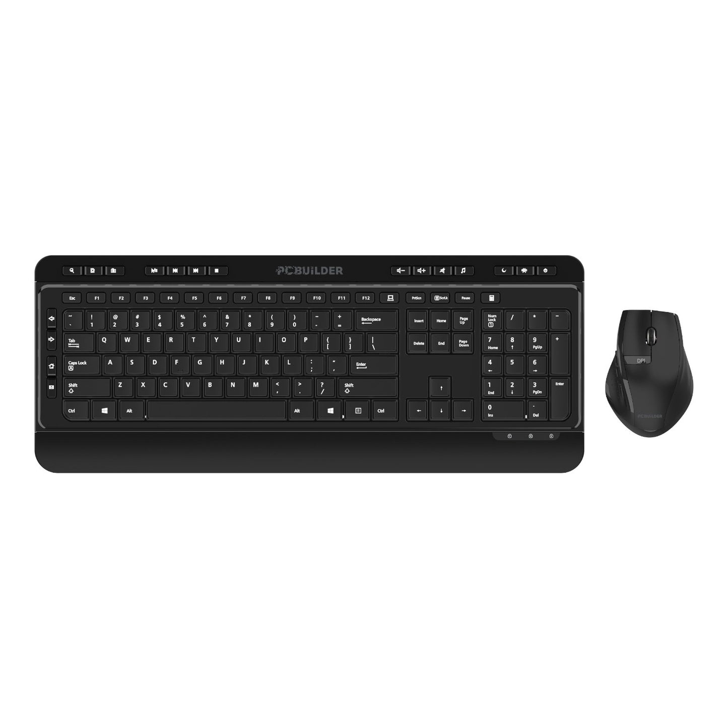 PCBuilder ALPHA Silent Wireless Keyboard and Mouse Combo-0