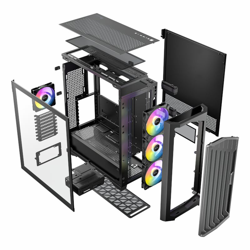 Antec Performance FT1 E-ATX |ATX |M-ATX | ITX ARGB Full-Tower Gaming Chassis - Black-20