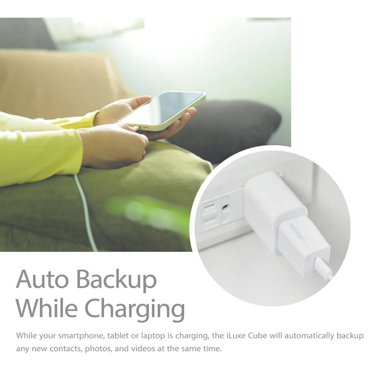 Patriot iLuxe Cube 512GB Type-C Smart Backup Solution - White-4