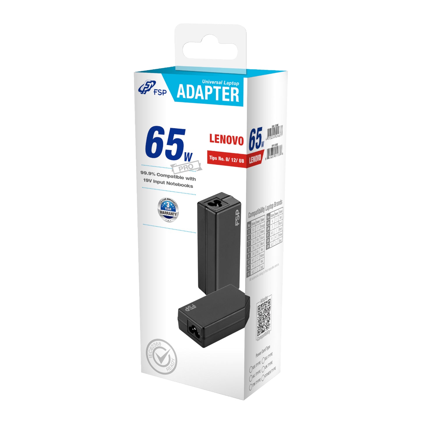 FSP PRO 65W Universal Laptop Adapter – Lenovo-4
