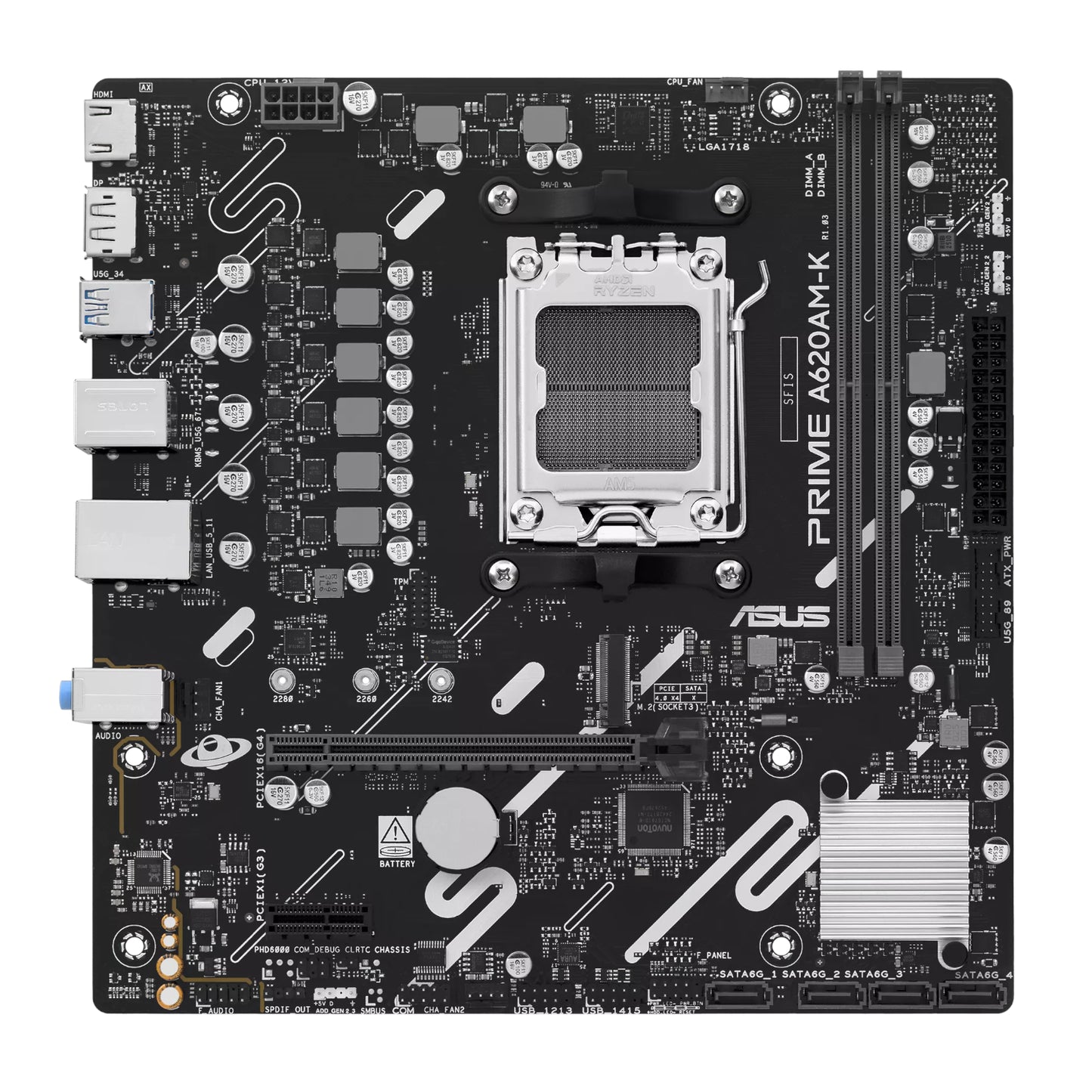 Asus PRIME A620AM-K AM5 M-ATX Motherboard-1