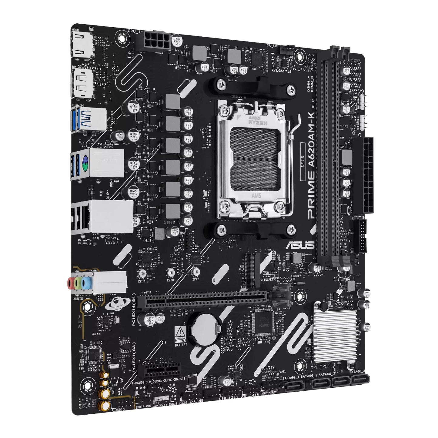 Asus PRIME A620AM-K AM5 M-ATX Motherboard-2