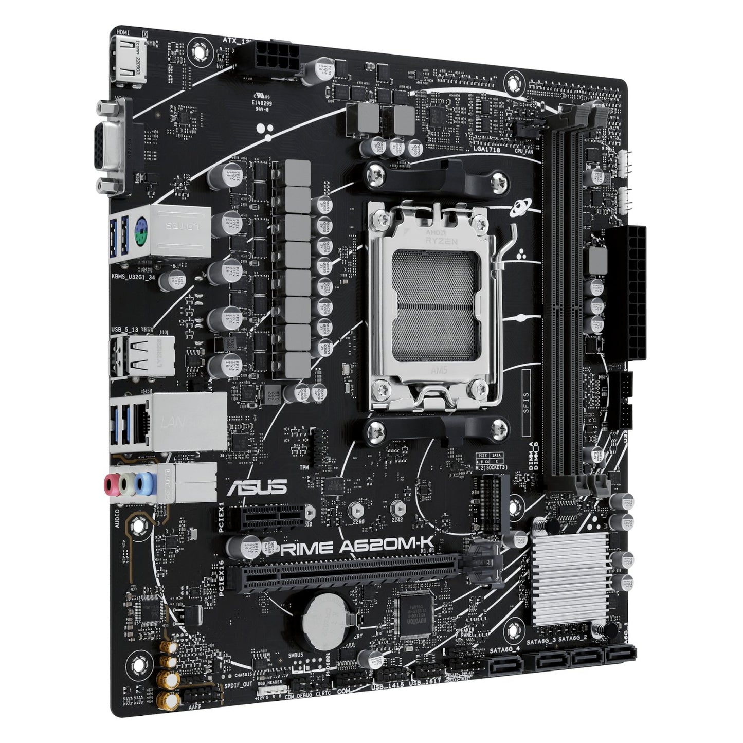 ASUS Prime A620M-K AM5 DDR5 M-ATX Motherboard-2