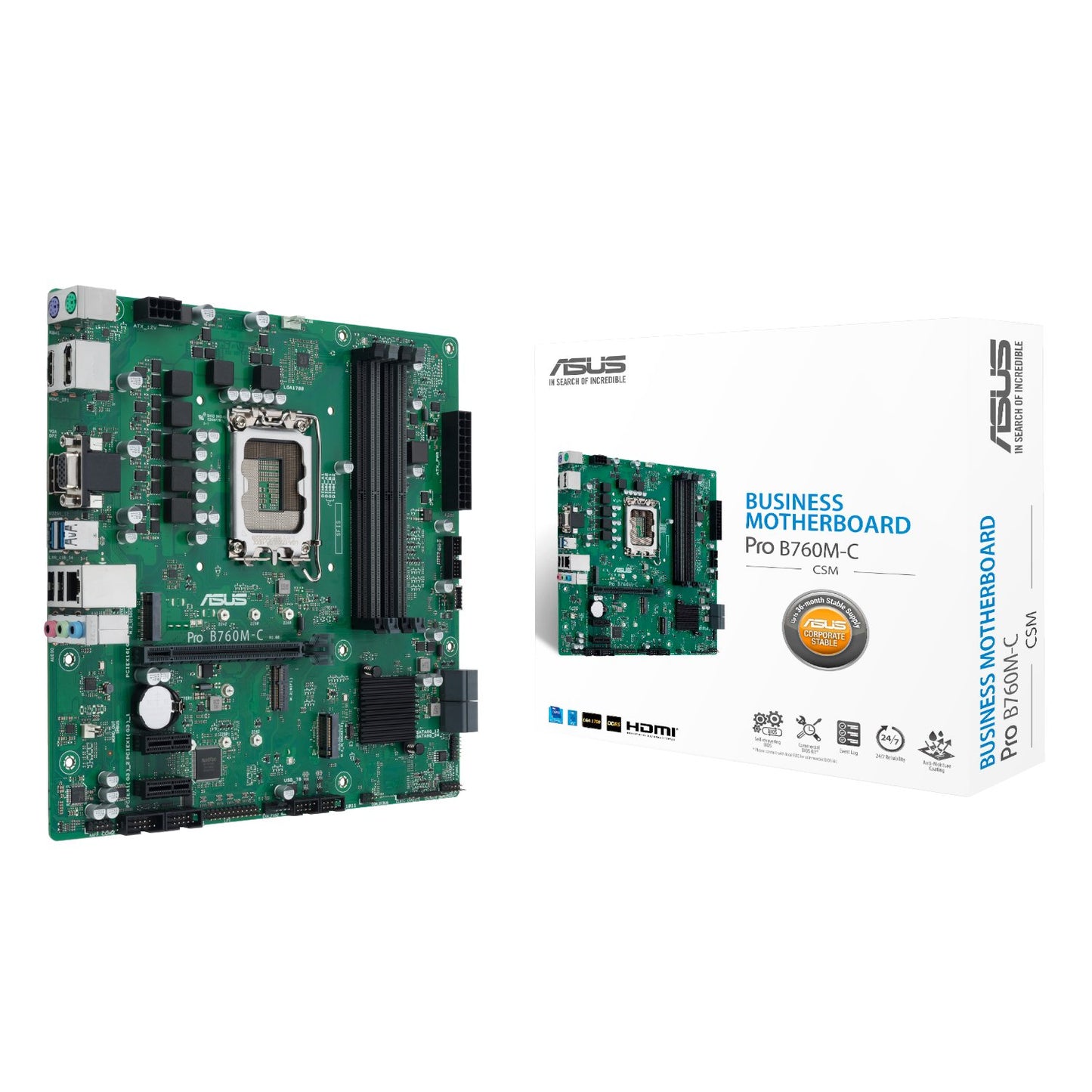 ASUS PRO B760M C CSM LGA 1700 M-ATX Motherboard-0
