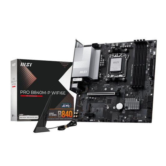 MSI PRO B840M-P Wi-Fi 6E AMD AM5 MATX Gaming Motherboard-0