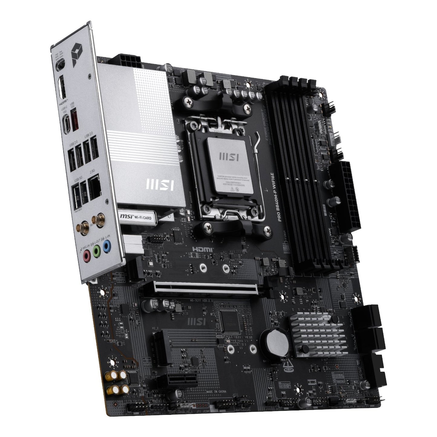 MSI PRO B840M-P Wi-Fi 6E AMD AM5 MATX Gaming Motherboard-2