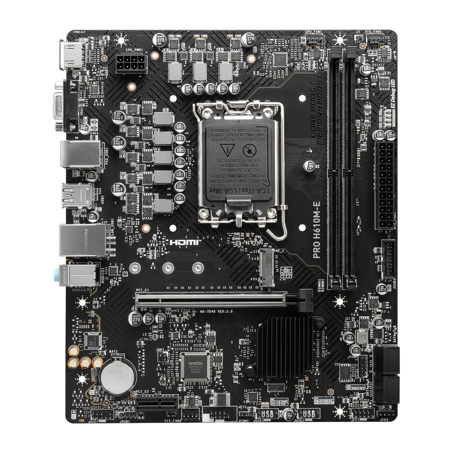 MSI H610M-S PRO Intel LGA1700 M-ATX Motherboard-1