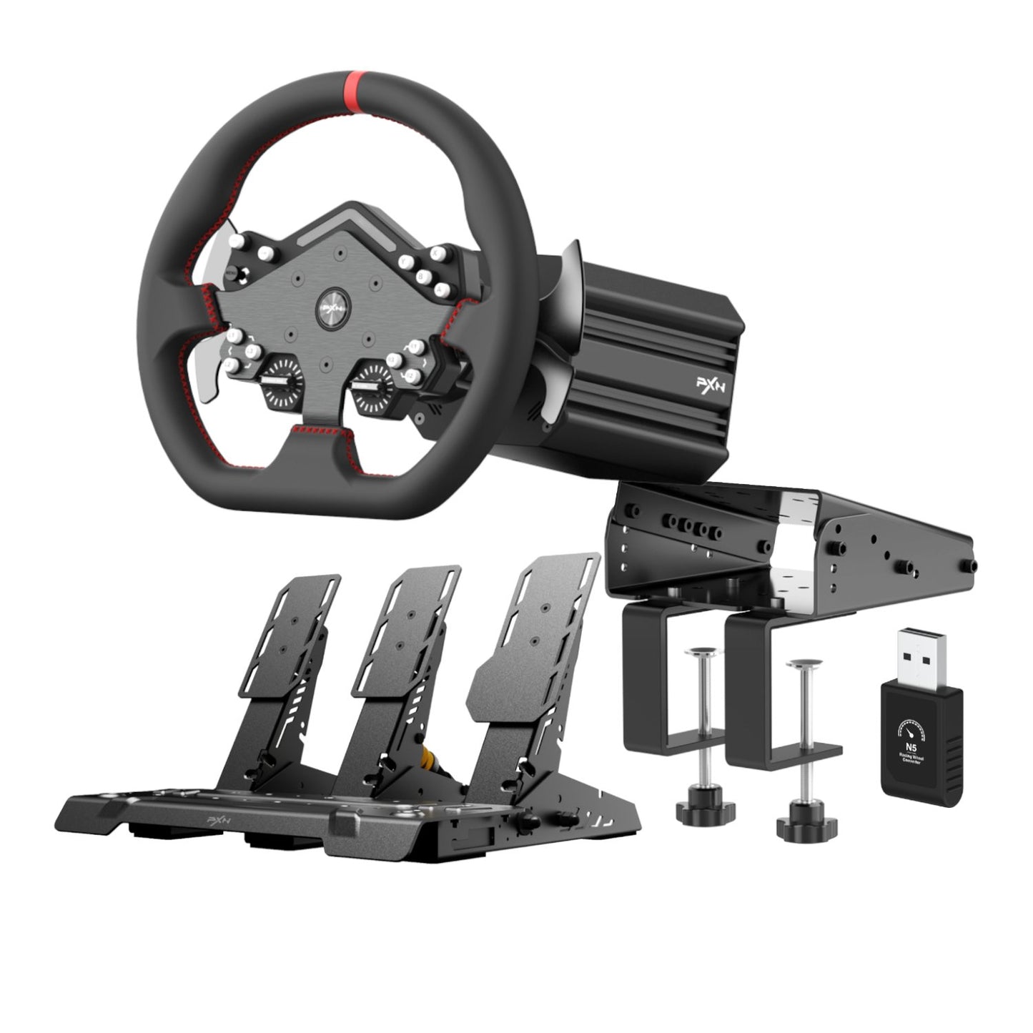 PXN V12 Lite Sim Racing Steering Wheel Bundle-0