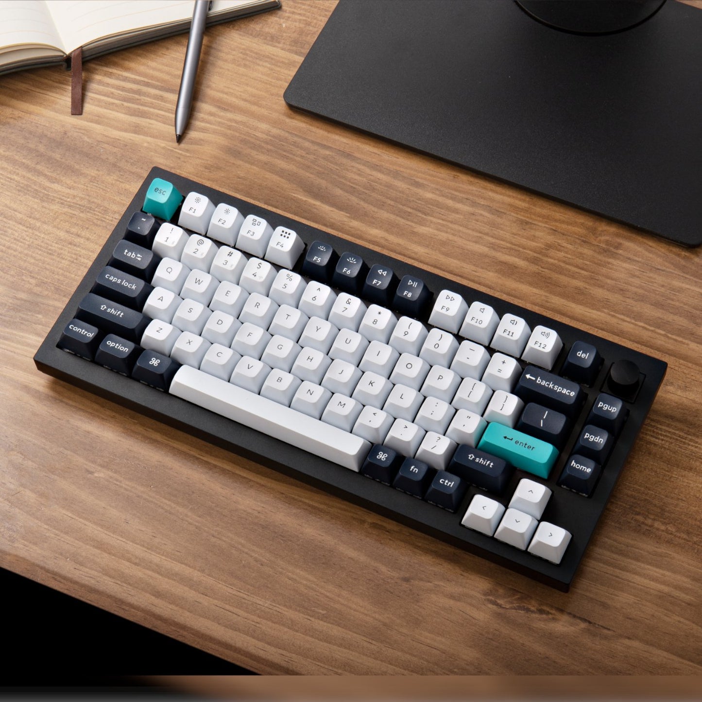 Keychron Q1 Max QMK/VIA RGB Wireless Custom Mechanical Keyboard (Gateron RED Switches) - Black-4