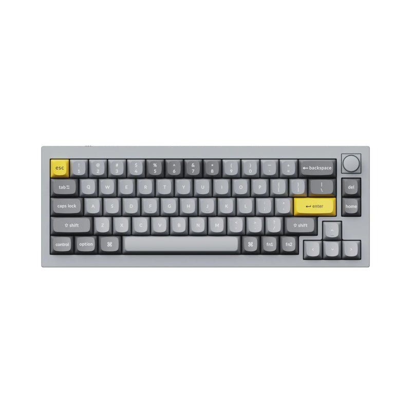 Keychron Q2 65% Red G Pro Switches Aluminium RGB Wired Keyboard - Grey-1