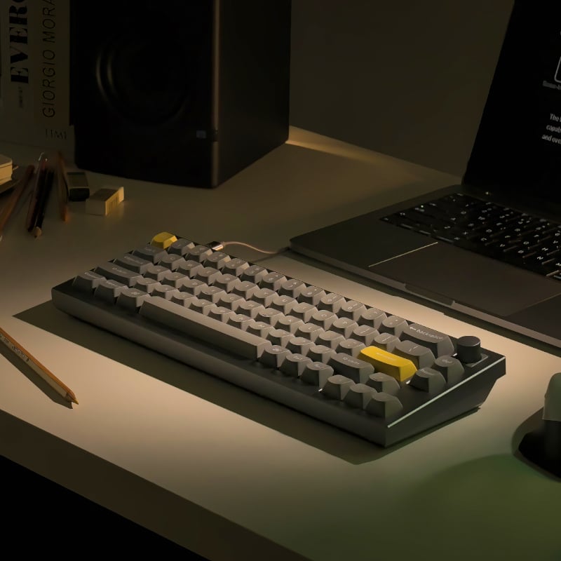 Keychron Q2 65% Red G Pro Switches Aluminium RGB Wired Keyboard - Grey-3