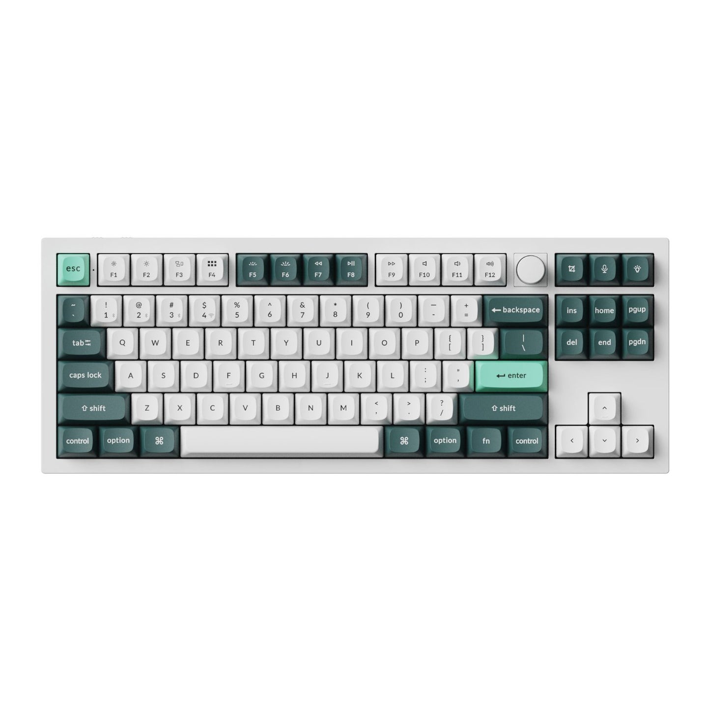 Keychron Q3 HE QMK 80% Wireless Custom Mechanical Keyboard (Nebula Switch) - Shell White-1