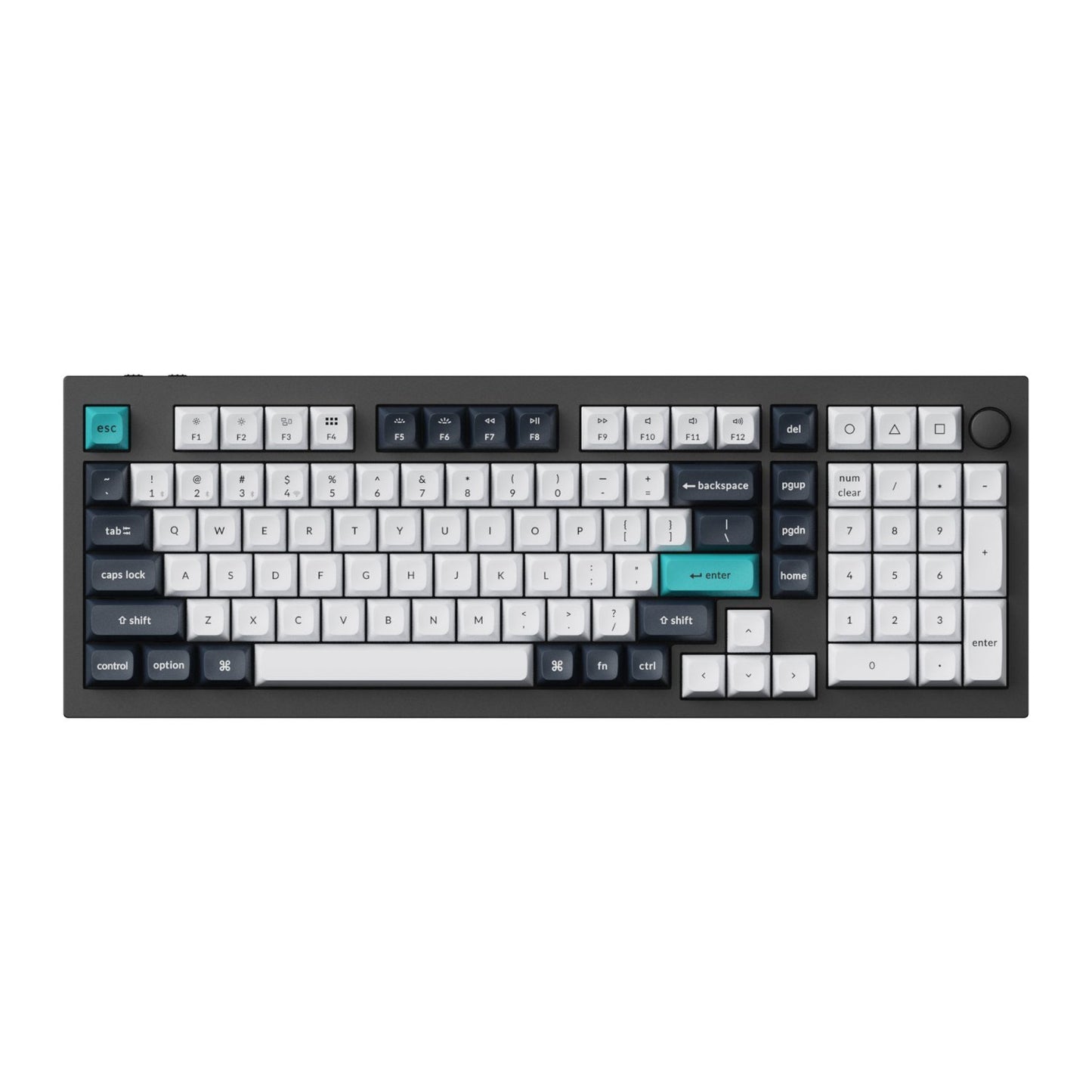Keychron Q5 Max QMK/VIA Full-size Wireless Custom Mechanical Keyboard (Banana Switches) - Carbon Black-1