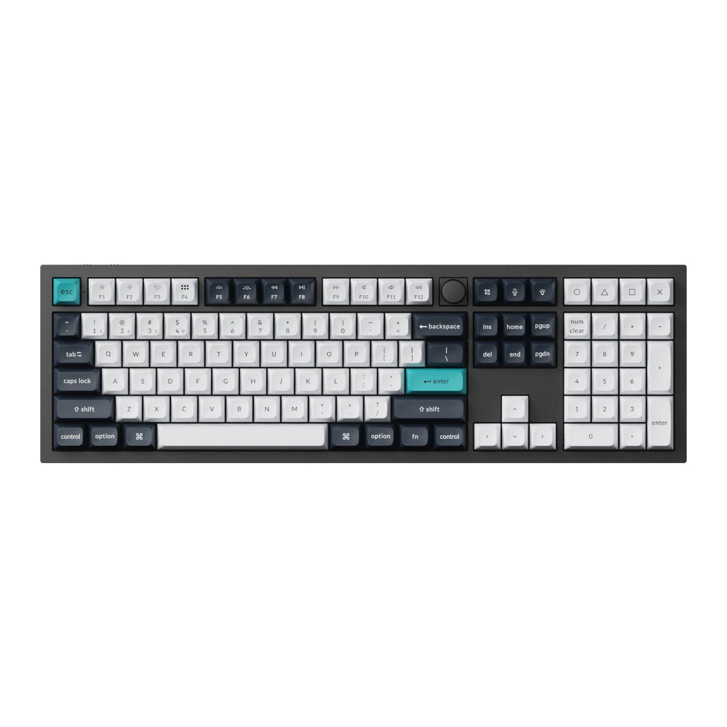 Keychron Q6 Max 100% Full Assembled Knob Red Switch Hot-Swap Gateron Jupiter RGB Wireless Keyboard - Black-1