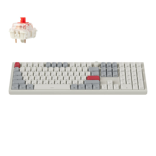 Keychron Q6 Max QMK/VIA Wireless Custom Mechanical Keyboard OSA Gateron Red Jupiter Switches - Shell White-0