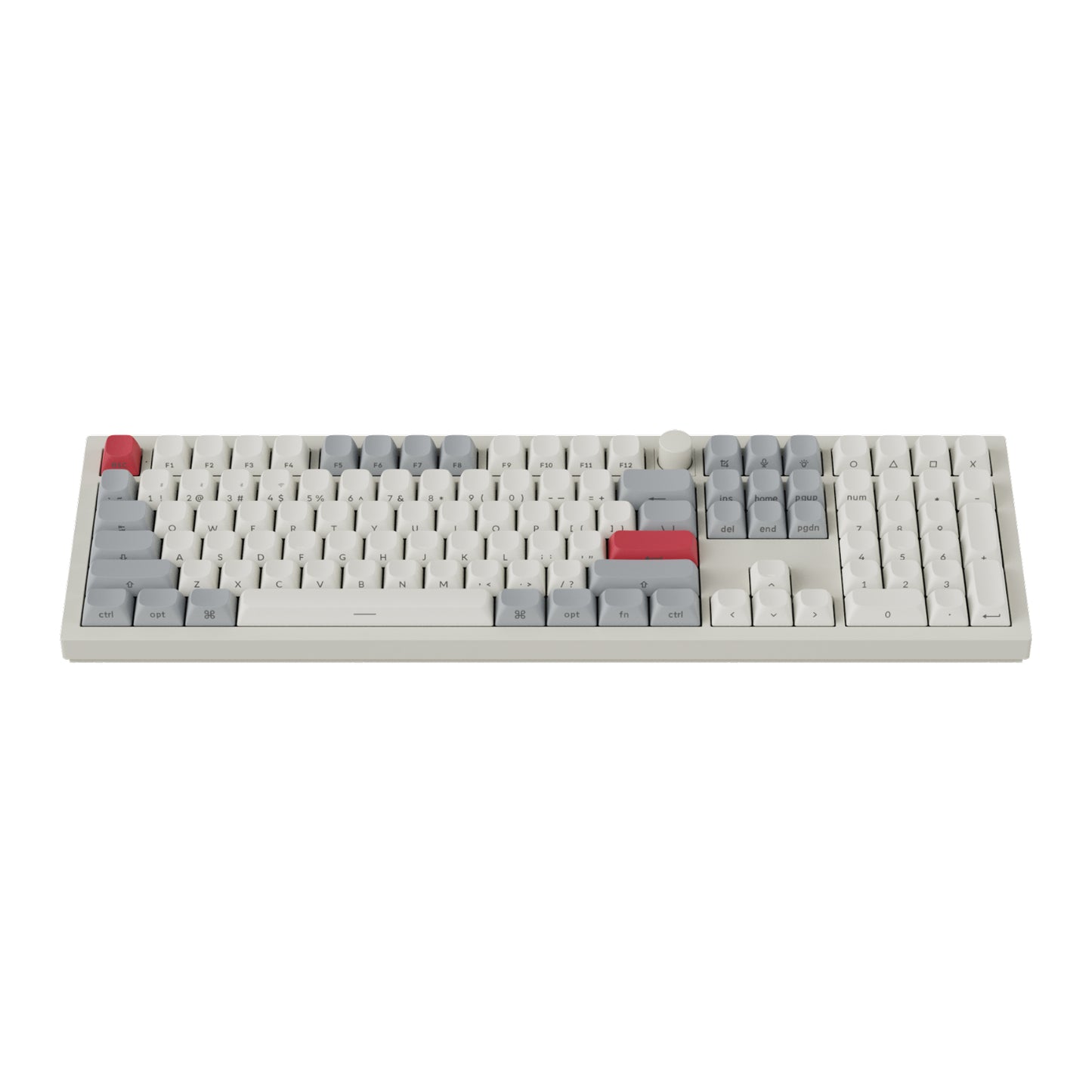 Keychron Q6 Max QMK/VIA Wireless Custom Mechanical Keyboard OSA Gateron Red Jupiter Switches - Shell White-1