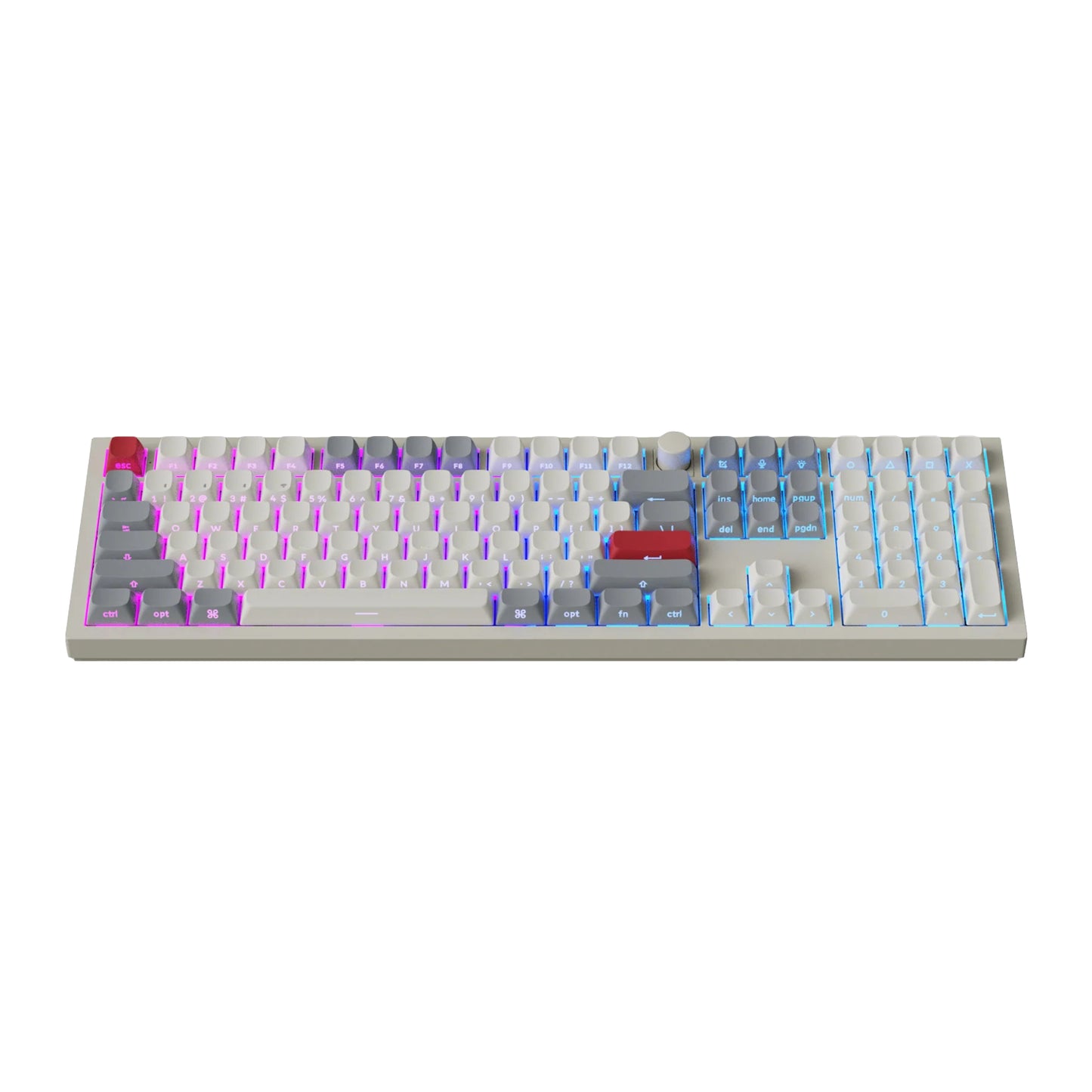 Keychron Q6 Max QMK/VIA Wireless Custom Mechanical Keyboard OSA Gateron Red Jupiter Switches - Shell White-2
