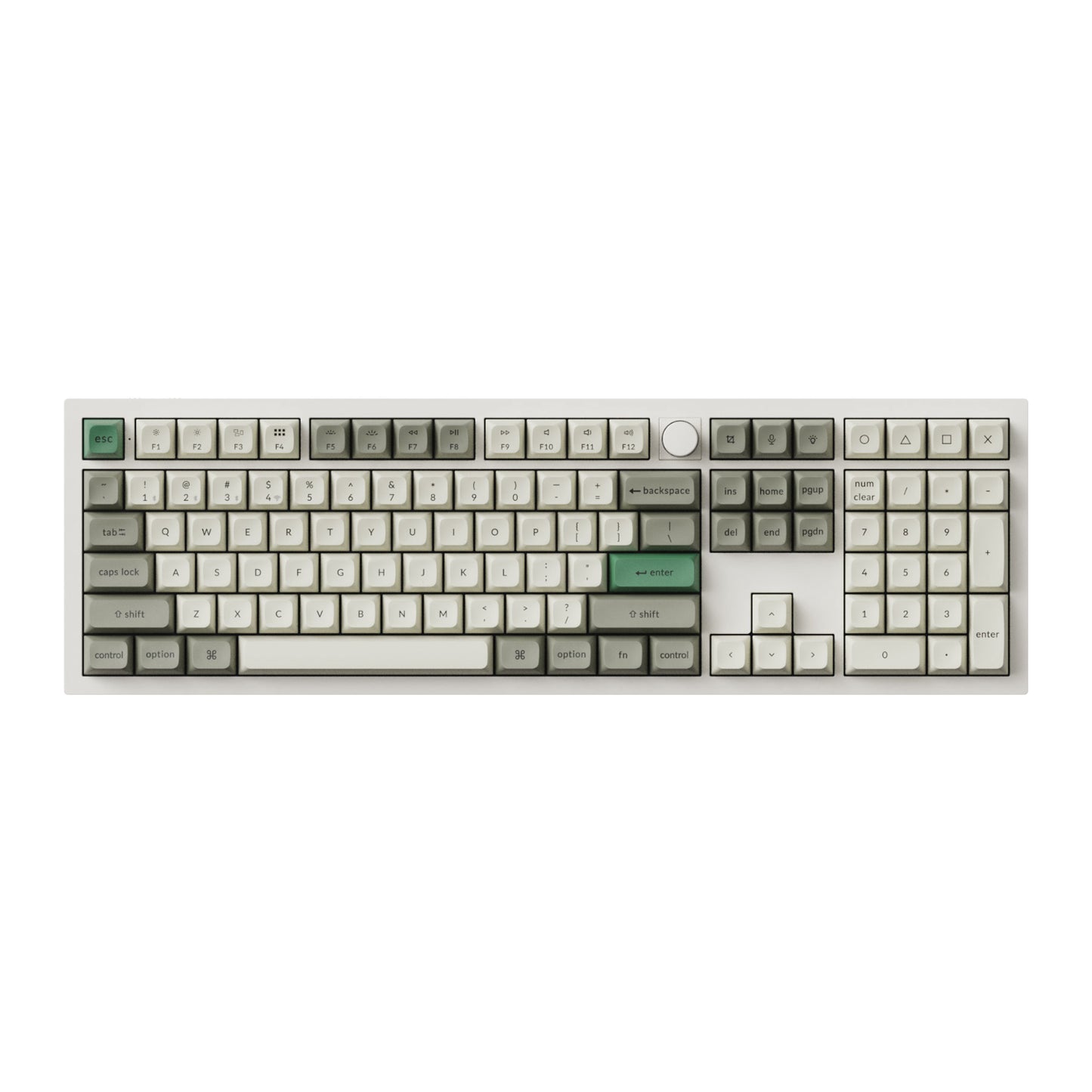 Keychron Q6 Max QMK/VIA Wireless Custom Mechanical Keyboard KSA Gateron Red Jupiter Switches - Shell White-1