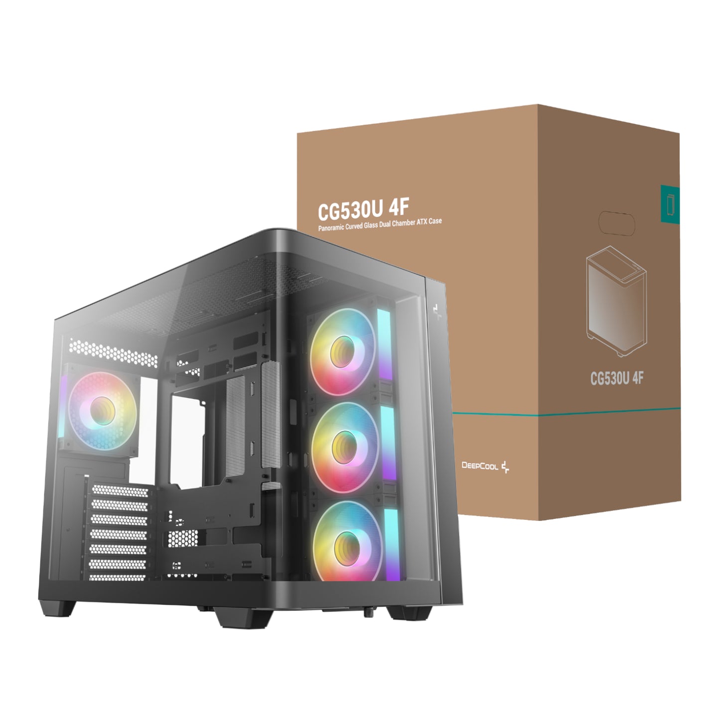 DeepCool CG530U 4F ATX Gaming Chassis - Black-0