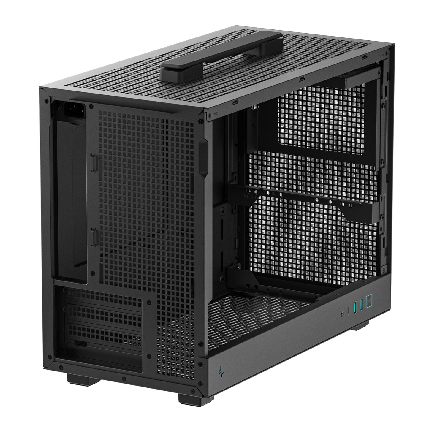 DeepCool CH160 PLUS Micro-ATX Chassis - Black-4