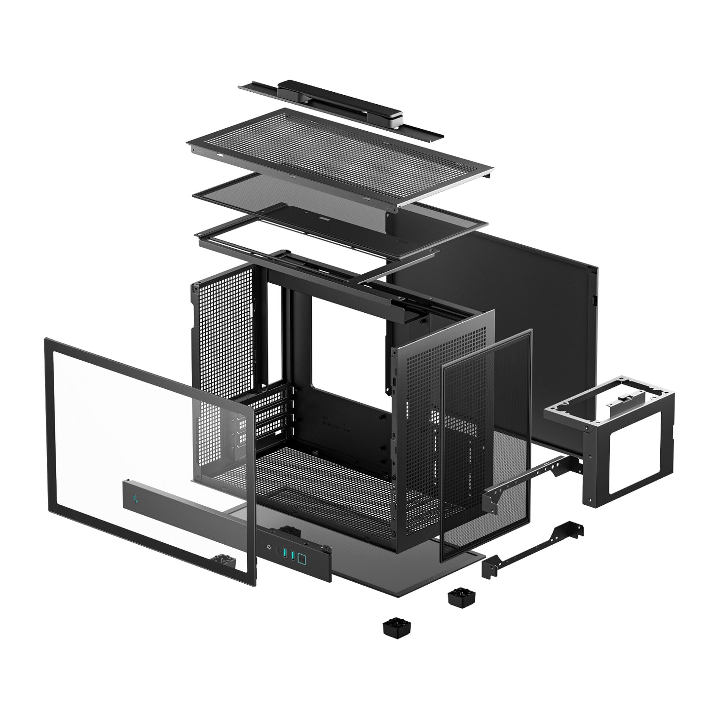 DeepCool CH160 PLUS Micro-ATX Chassis - Black-6