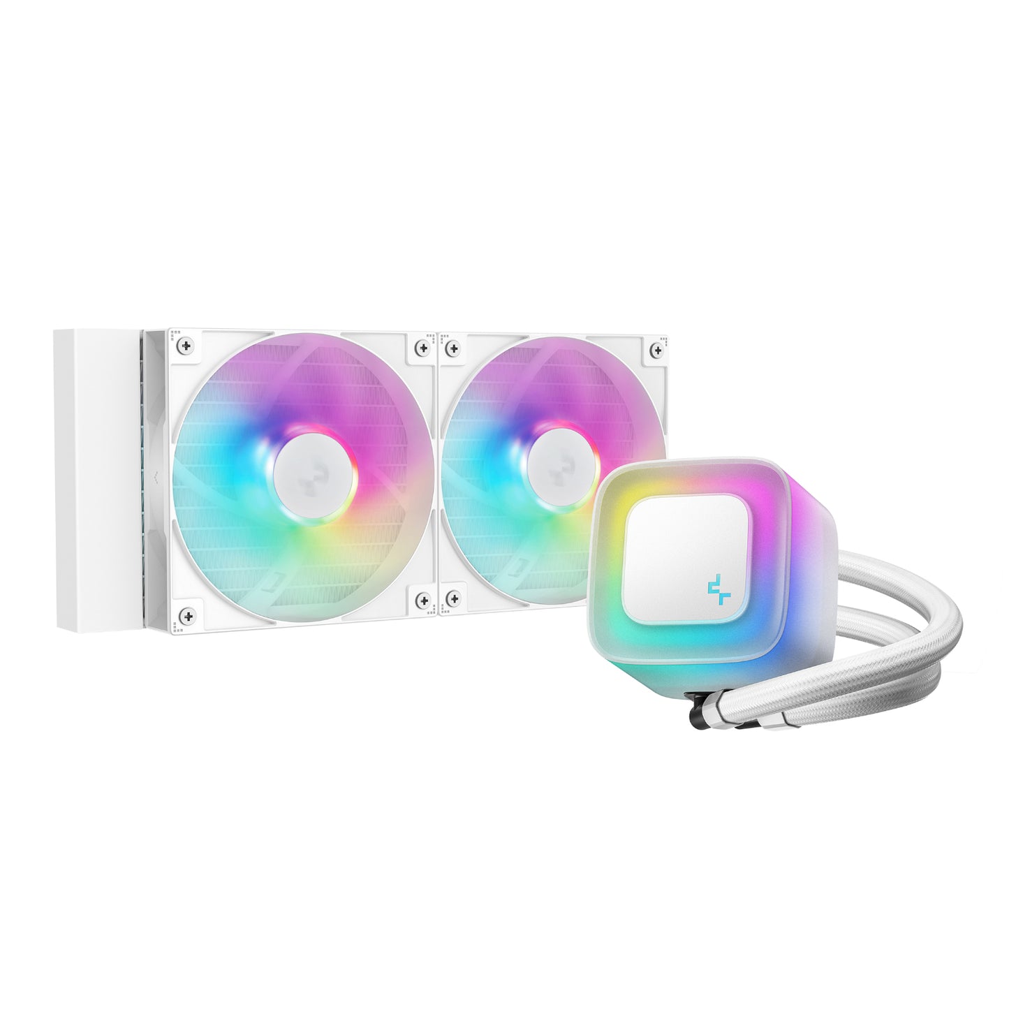 DeepCool LE240 V2 240mm ARGB AIO CPU Liquid Cooler - White-1