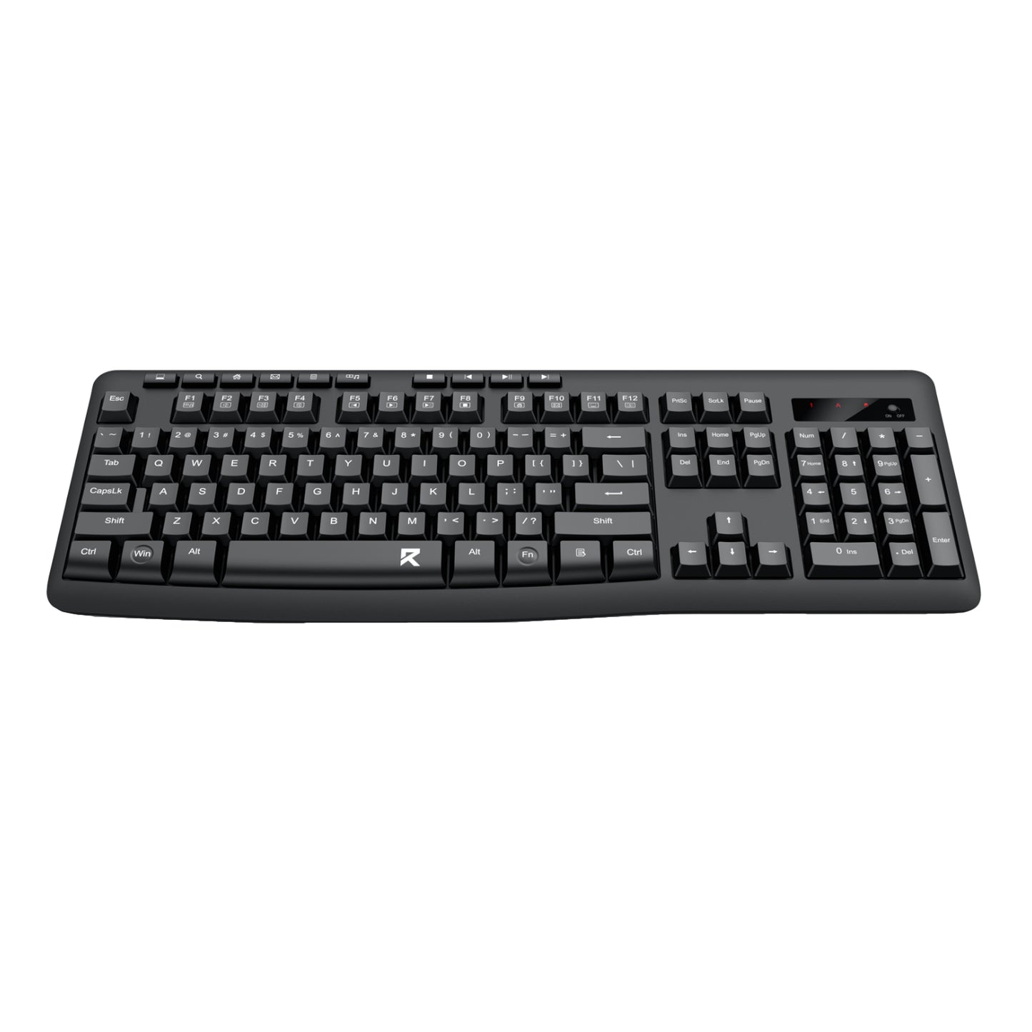 Redragon BK-7367 Full-size Ergonomic Wireless Membrane Office Keyboard - Black-2