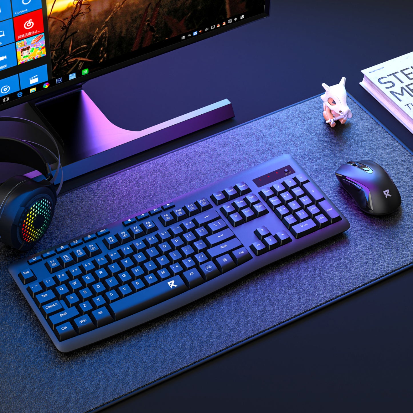 Redragon BS-7367-A Wireless Keyboard and Mouse Combo - Black-4
