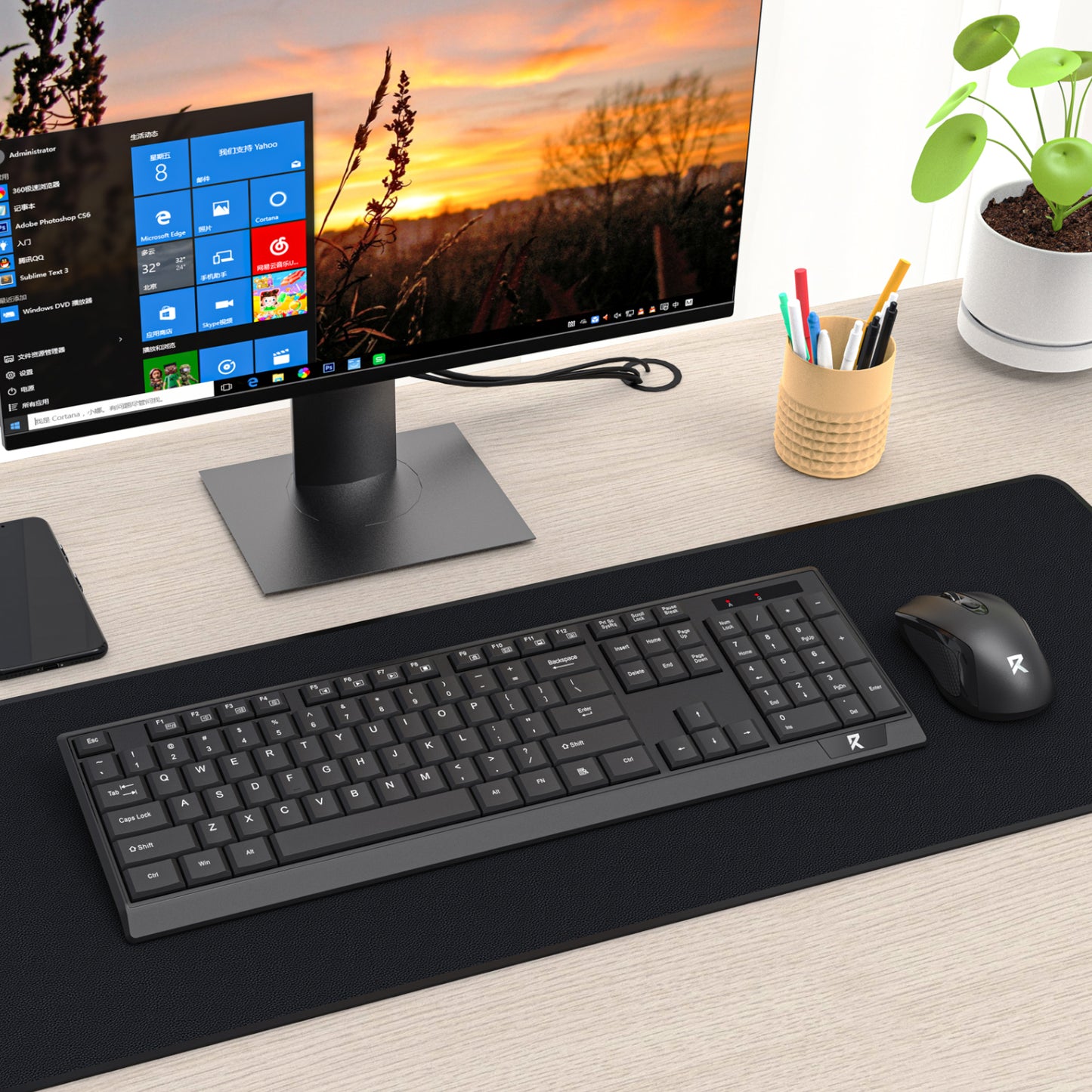 Redragon BS-8343A Wireless Keyboard and Mouse Combo - Black-6