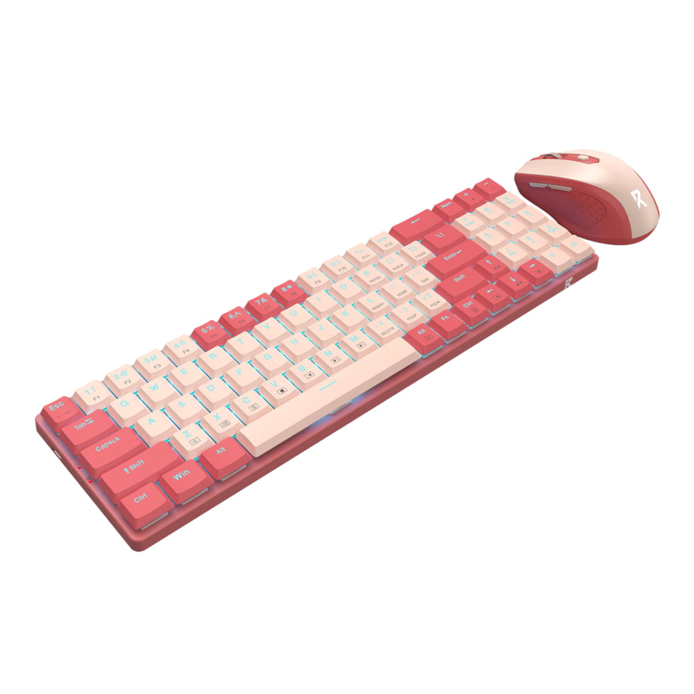 Redragon BS8772 Wireless Keyboard and Mouse Combo - Red/Pink-2