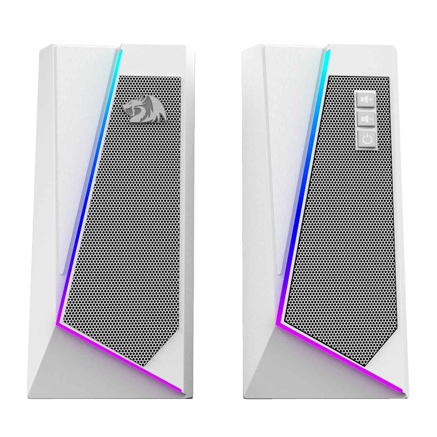 Redragon GS20W ANVIL 3W 2.0 RGB Stereo Desktop PC Speakers - White-1
