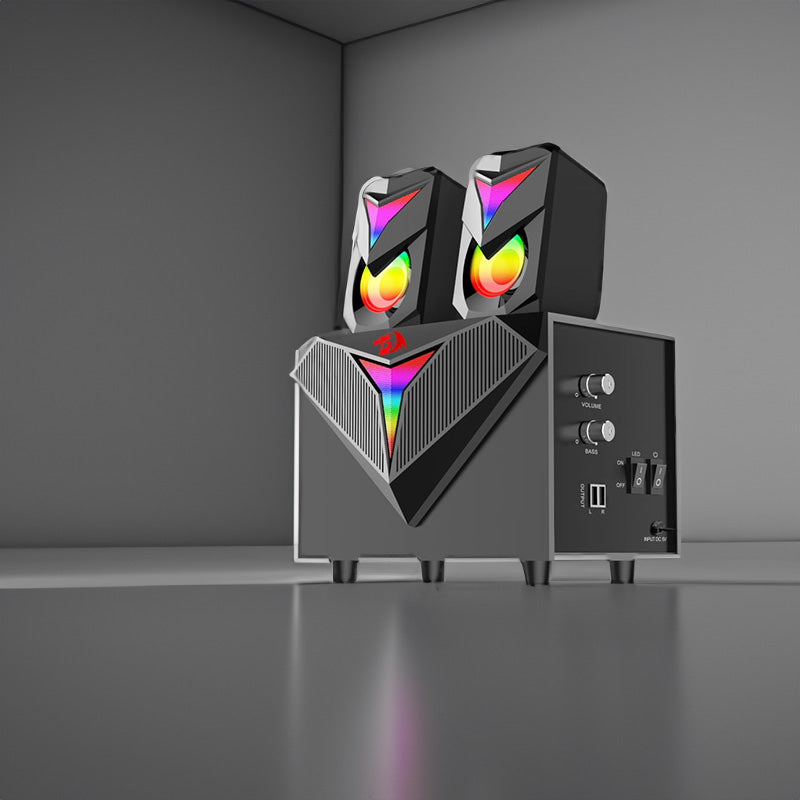 REDRAGON 2.1 Satellite Speaker TOCCATA RGB 11W Gaming Speaker - Black-6