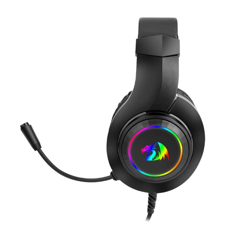 REDRAGON Over-Ear HYLAS Aux (Mic and Headset)|USB (Power Only)
RGB Gaming Headset - Black-3