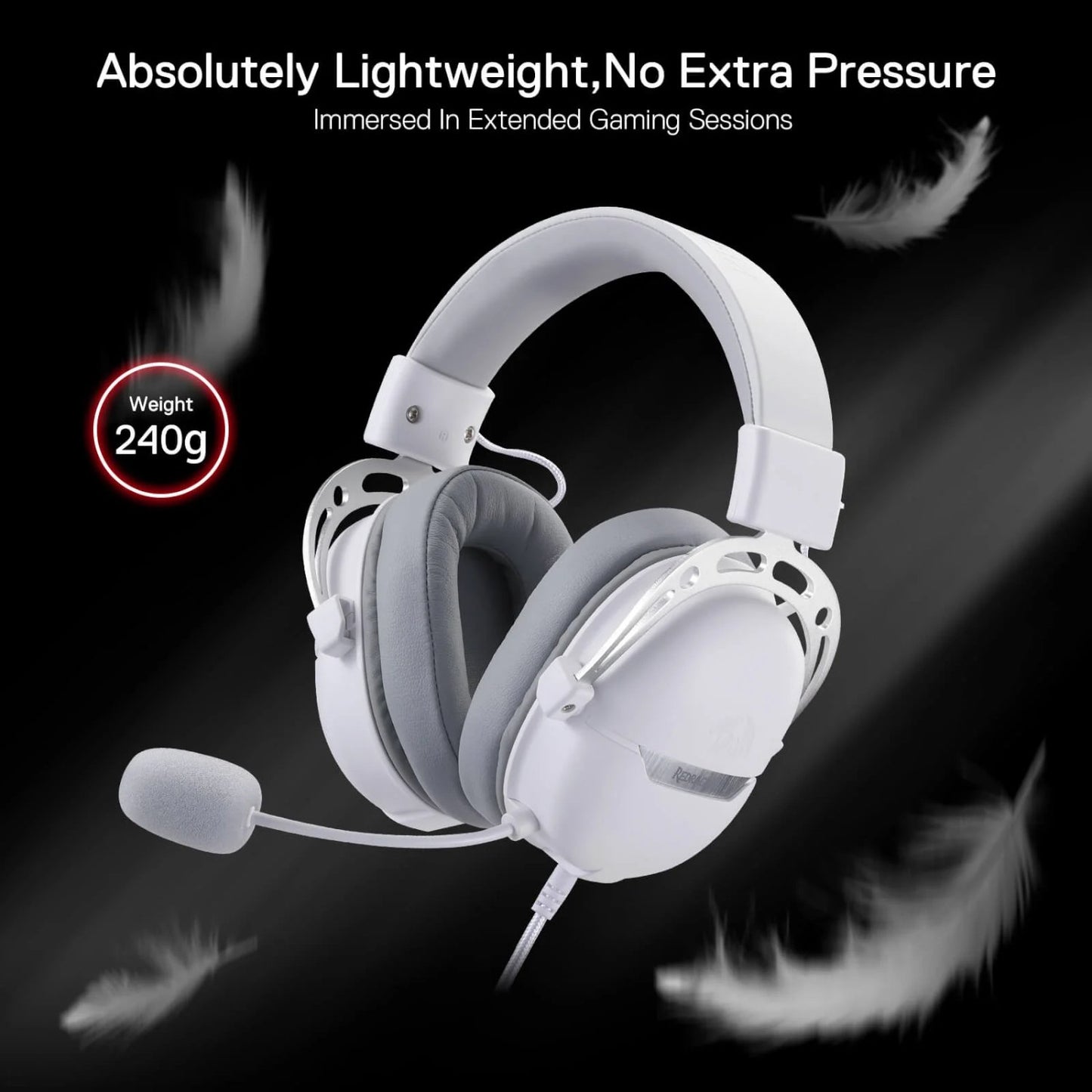 REDRAGON Over-Ear AURORA Gaming Headset - White-2