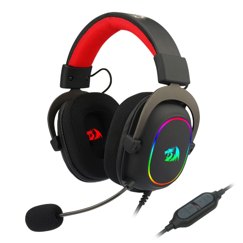 REDRAGON Over-Ear ZEUS-X USB RGB Gaming Headset - Black-0