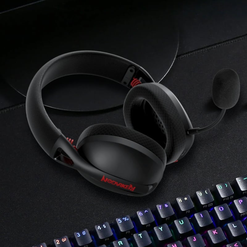 REDRAGON Over-Ear IRE BT5.2 Wireless Gaming Headset - Black-4