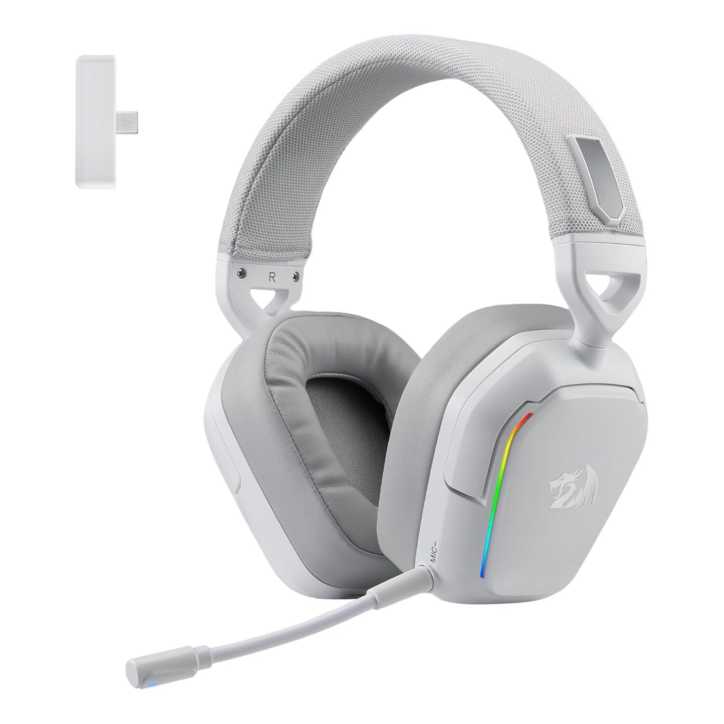 Redragon H868 RGB Wireless Gaming Headset - White-0